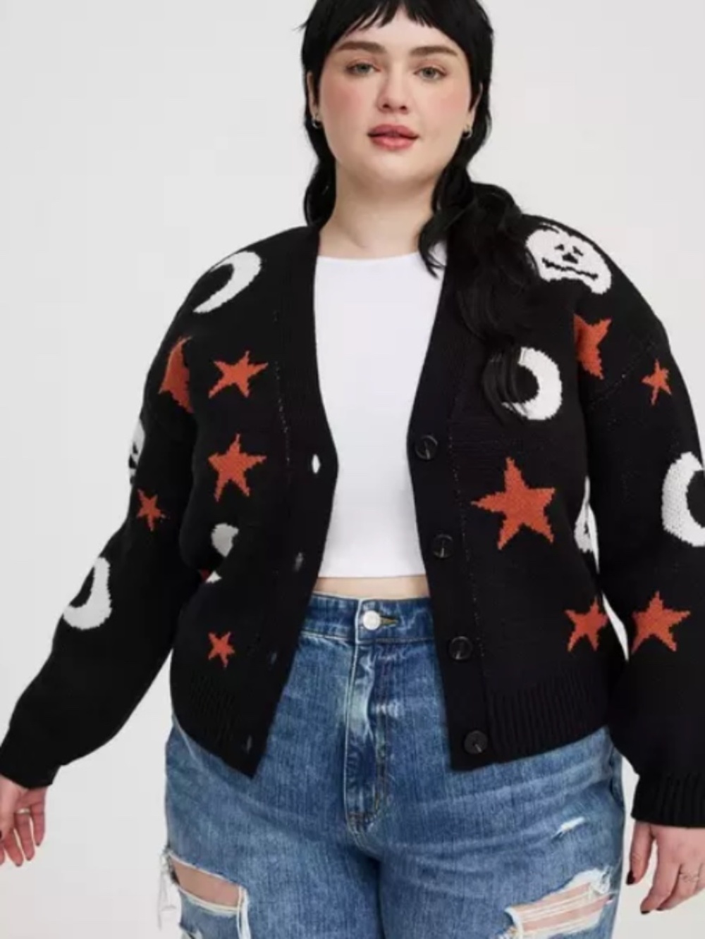 Torrid Size 6 Halloween Button-Up Cardigan